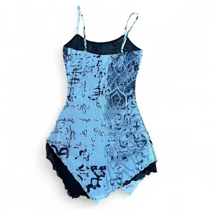 Tiger Mist Black and White Asymmetrical Mini Dress Whimsygoth Animal Print Sz S thumbnail 4
