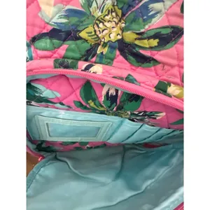 Vera Bradley Quilted Backpack Pink Floral Tropical Print School Travel‎ Bag thumbnail 8