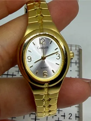 Vintage Carriage by Timex Gold Tone Oval Quartz Watch Stretch Band size 4” thumbnail 3