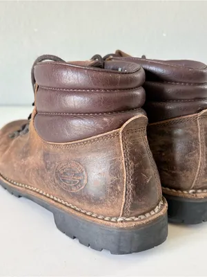 Eddie Bauer Women Waterproof Brown Leather Hiking Boots Sz 9.5 Vibram Sole Italy thumbnail 4