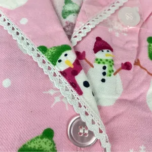 THE COMPANY STORE Pink Snowman Cotton Pj’s Flannel Pajamas * NWOT thumbnail 6