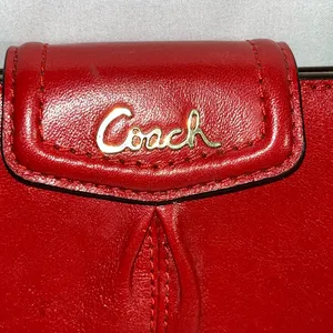 Coach vintage, leather wallet RED thumbnail 2