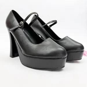 Demonia Dolly-50 Mary Jane Platform Heels Black Vegan Leather Goth Grunge Punk thumbnail 6