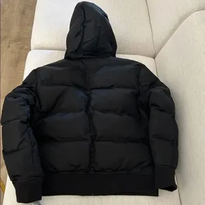 Champion Crop Quilted Snorkel Puffer Jacket with Hood, Black, Size Small, NWT thumbnail 2