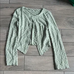 Kimchi Blue Sage Lace Knit Top thumbnail 1