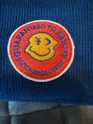Dutch bros blue Knit Beanie with Smiley Patch thumbnail 4