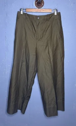 Olive Green Trousers Size 10 thumbnail 1