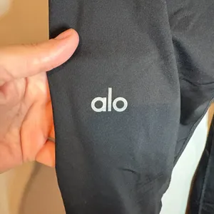 Alo black tie waist leggings thumbnail 4