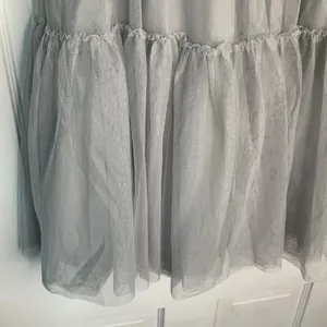 Lauren Conrad Dress Up Shop Flint Gray Ruffle Tulle skirt New w Tag W-381 Sz S thumbnail 3