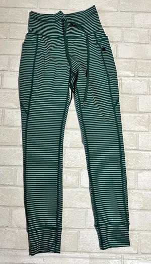HALARA Woman’s Green and White Striped Joggers thumbnail 1