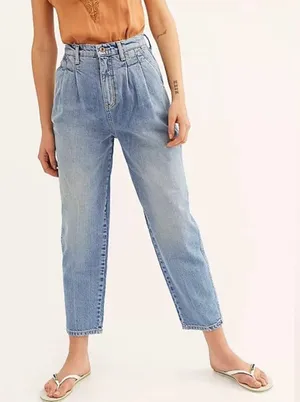 Free People Faded Love Pleated Jeans thumbnail 1