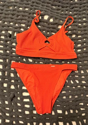 Aerie Bikini Set Red Orange  thumbnail 1
