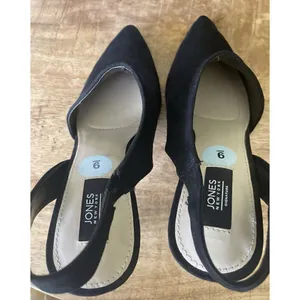 NWOT Jones New York Signature Collection Black Suede Heels Chloe Size 9M thumbnail 6