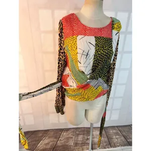Blink London Anthropologie unique wrap long sleeve blouse size xl thumbnail 9