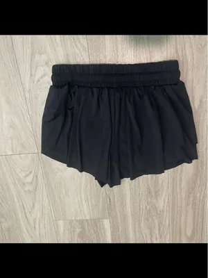 Black Women's Athletic Layered Shorts thumbnail 3