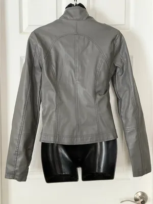 Therapy gray moto jacket Size M thumbnail 7