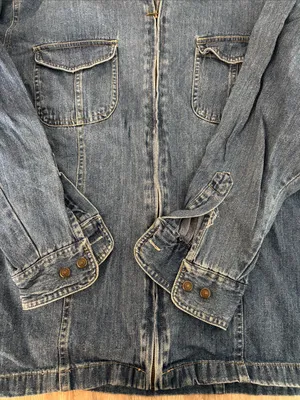 Bill Blass Vintage Denim Full Zip Shacket Shirt Women’s Size 2X thumbnail 3