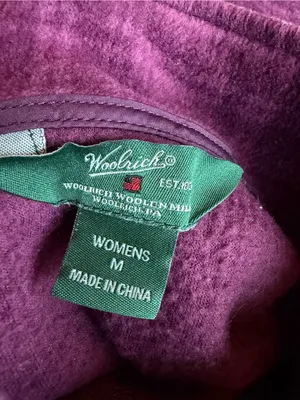 Woolrich Blackberry Hunt Purple Plaid Fleece Vest Full Zip Size M Women's thumbnail 14