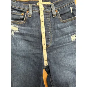 Levi's‎ Ribcage Straight Ankle Jeans 24 High Rise Distressed Dark Wash thumbnail 10