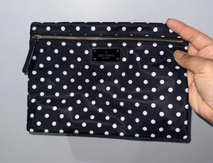 Kate‎ Spade Drewe Polka Dot Envelope Zipper Clutch Pouch Bag 10x7" V thumbnail 1