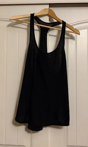 Lululemon Tank Top Estimated Size 4 Black Lightweight Racerback Sheer Neutral thumbnail 1