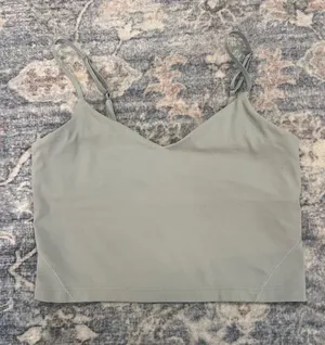 Lululemon Classic V-Neck Spaghetti Strap Tank Top — Sage size 8. thumbnail 1