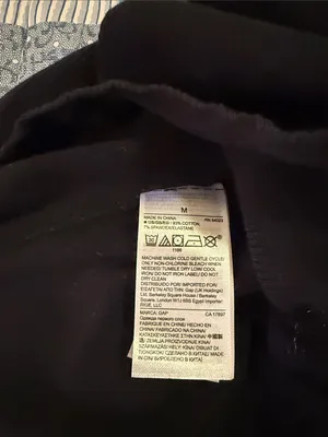 GAP Black Ribbed Scoop Neck Tank Top thumbnail 5