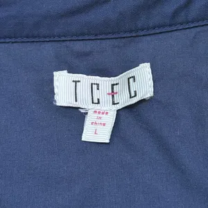 TCEC navy blue button down white accent sleeveless dress women’s size large thumbnail 5