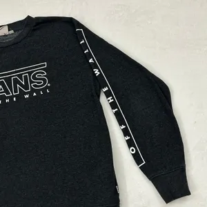 Vans Off The Wall Dark Gray Pullover Crew Neck Skateboard Sweatshirt Adult S thumbnail 2