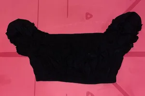 J. Galt Black Crop Top  thumbnail 1