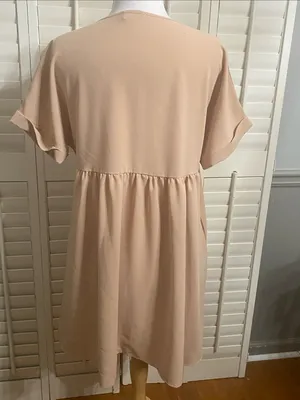 V-Neck Mini Babydoll Dress Size S thumbnail 5