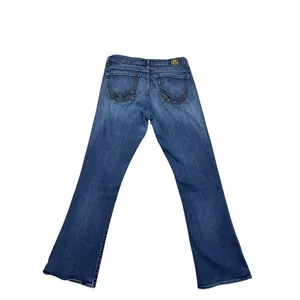 Rock & Republic Women Size 12 Bootcut Blue Jeans Medium Wash Embellished Pockets thumbnail 6