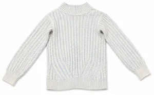 Lineamaglia Italy Women Blue White Sweater Cable Knit Small thumbnail 1