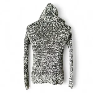 Hollister Black‎ White Speckled Knit Hoodie Sweater Pullover XS thumbnail 2