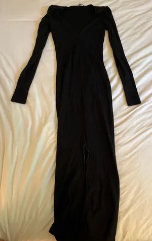 ZARA Dress Black Ribbed  thumbnail 2