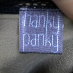 Hanky Panky 90s Y2K Vintage Tank Top Black Lace Nude Mesh Boho Fairy Grunge Whimsigoth Sz M thumbnail 9
