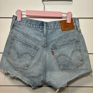 Levi's 501 Denim Shorts High Waisted Daisy Patchwork Shorts thumbnail 4