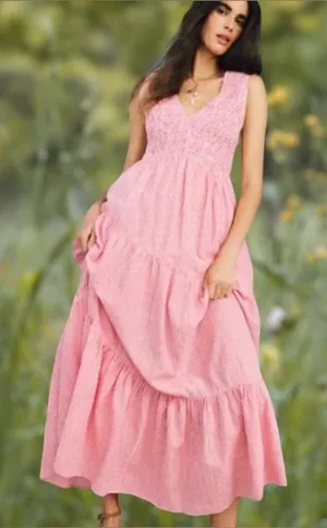 Free People Juno Sleeveless Smocked Tiered Maxi Dress thumbnail 1