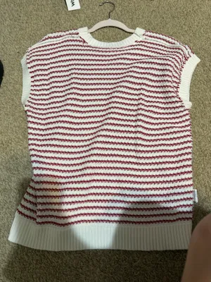 SheIn Knitted Striped Shirt thumbnail 1