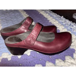 Dansko Ox Blood Red Leather Mary Jane Clogs Sz.9 Discontinued 2011 thumbnail 6