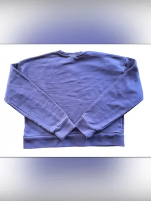 Adidas Purple Crewneck Sweatshirt Small Minimal Logo Athleisure thumbnail 2