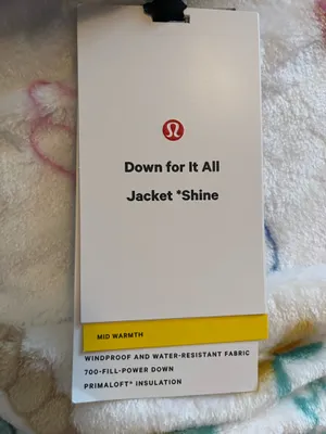 Lululemon Down For It All Jacket *Shine thumbnail 2