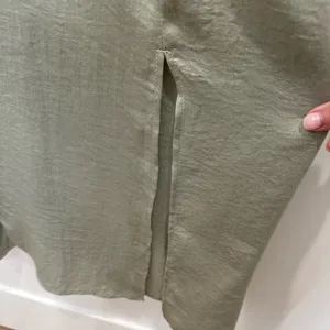 American Eagle Outfitters Satin Cowl Neck Midi Dress Sage Green Large Spring thumbnail 5