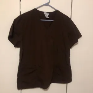 SB Scrubs Women’s Large Scrub Top Brown Color thumbnail 1