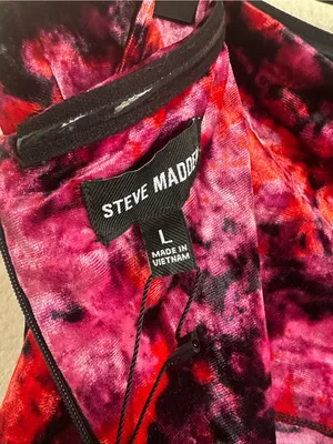 NWT Steve Madden Crushed Velvet Floral Strapless Midi Dress thumbnail 10