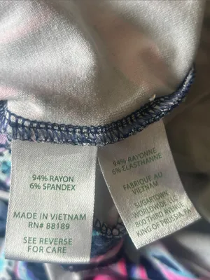 Lilly Pulitzer Wyota Tropical Jungle Blue Purple Jumpsuit Size Large thumbnail 12