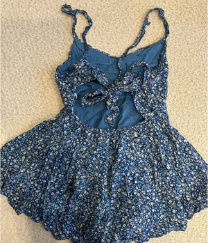 Princess Polly Blue Floral Romper thumbnail 2