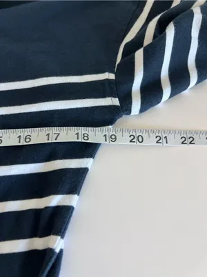 Madewell Women's Side-Tie Maxi Dress in Stripe‎ Dark Navy Relaxed Boho Comfy thumbnail 5