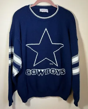 Vintage Barrel II Dallas‎ Cowboys Football Sweater XL thumbnail 1