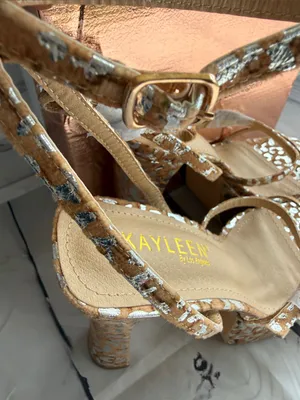 KAYLEEN By Los Angeles Myra-40 in Leopard Silver Metalic Platform Heels thumbnail 6